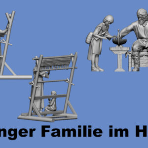 Die Wikinger - Mutter, Vater, Sohn und Tochter - 3D Datei – Bild 2