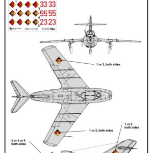 MIG 15 Decals - NVA der DDR – Bild 2