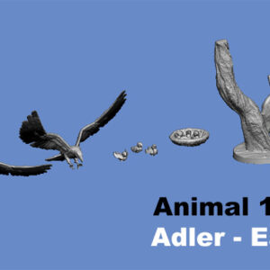 Tiere Nordamerikas - Adler, Küken und Nest – Bild 1