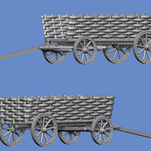 Bäuerlicher Wagen mit geflochtenen Seitenwänden - 3D Datei – Bild 1