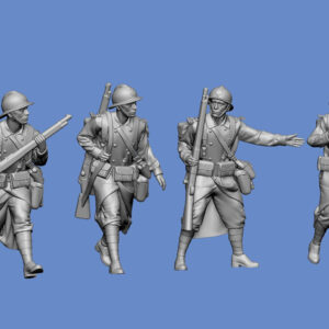 Frankreich 1940 - Infanterie im Gefecht - vorgehend - 3D Datei – Bild 1