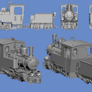 Feldbahn Dampflokomotive mit Tender – Bild 1