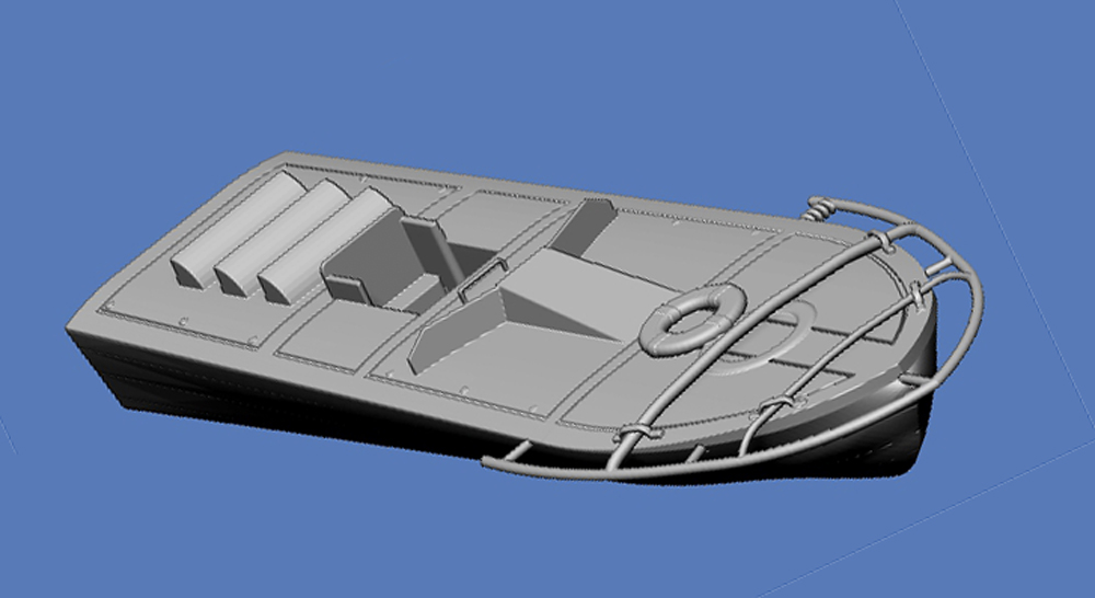 Sprengboot Vollrumpfmodell