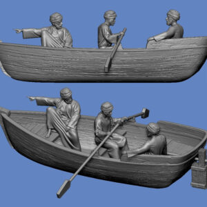 Nikolai Araber mit Ruderboot