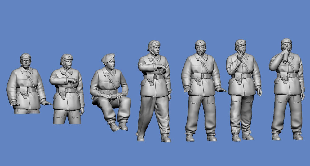 WW2 Französische Panzercrew