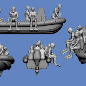 Taucher mit Festkörperschlauchboot – Bild 1