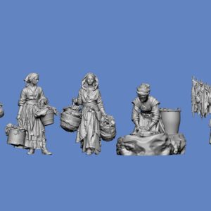 1:87 Mittelalter  Mägde/Hauspersonal – Bild 1