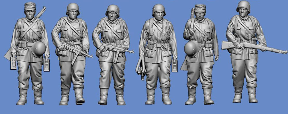 Wehrmacht - Sommeruniform marschierende Infanterie