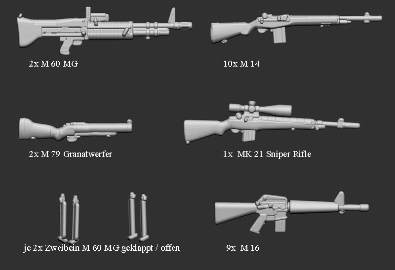 Vietnam Krieg - US Infanterie Waffen 02