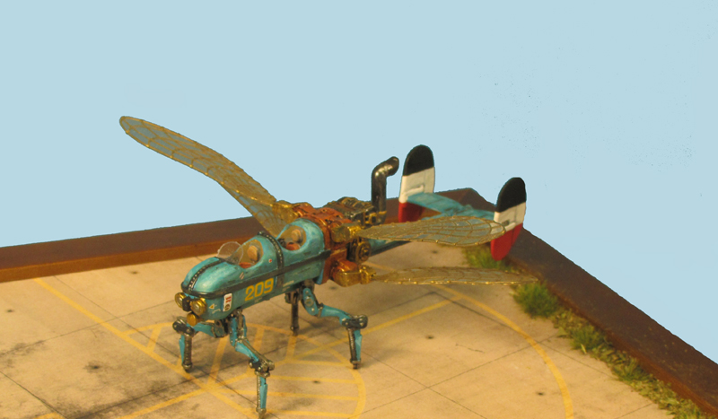 Steampunk - Libellenflieger mit Dampfantrieb