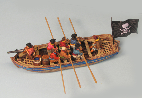 Pinasse der Piraten - Wasserlinienmodell
